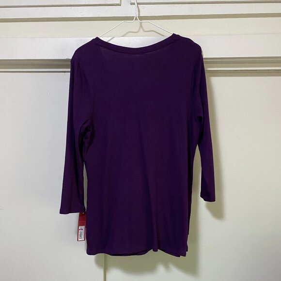 NWT - Merona, purple long sleeve, layered tunic, size XL - Picture 5 of 9